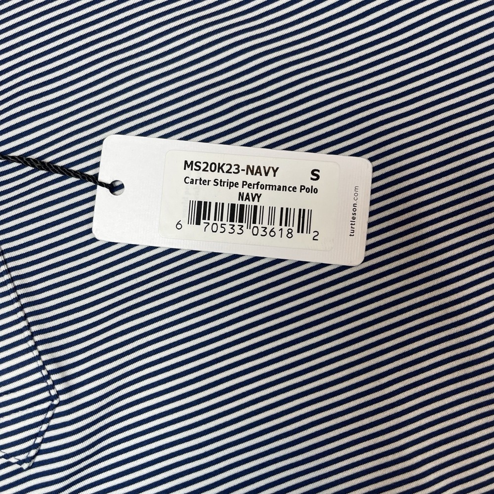 Turtleson Carter Stripe Performance Polo Navy  XX10 Father/Son Pebble Beach, CA - Picture 4 of 8